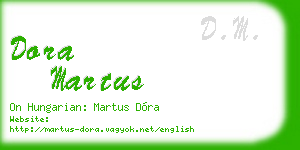 dora martus business card